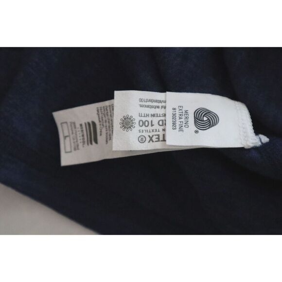 MERIWOOL Layers Men's Sz L Denim Blue L/S Crew Neck Midweight Base Layer Shirt - Picture 8 of 9